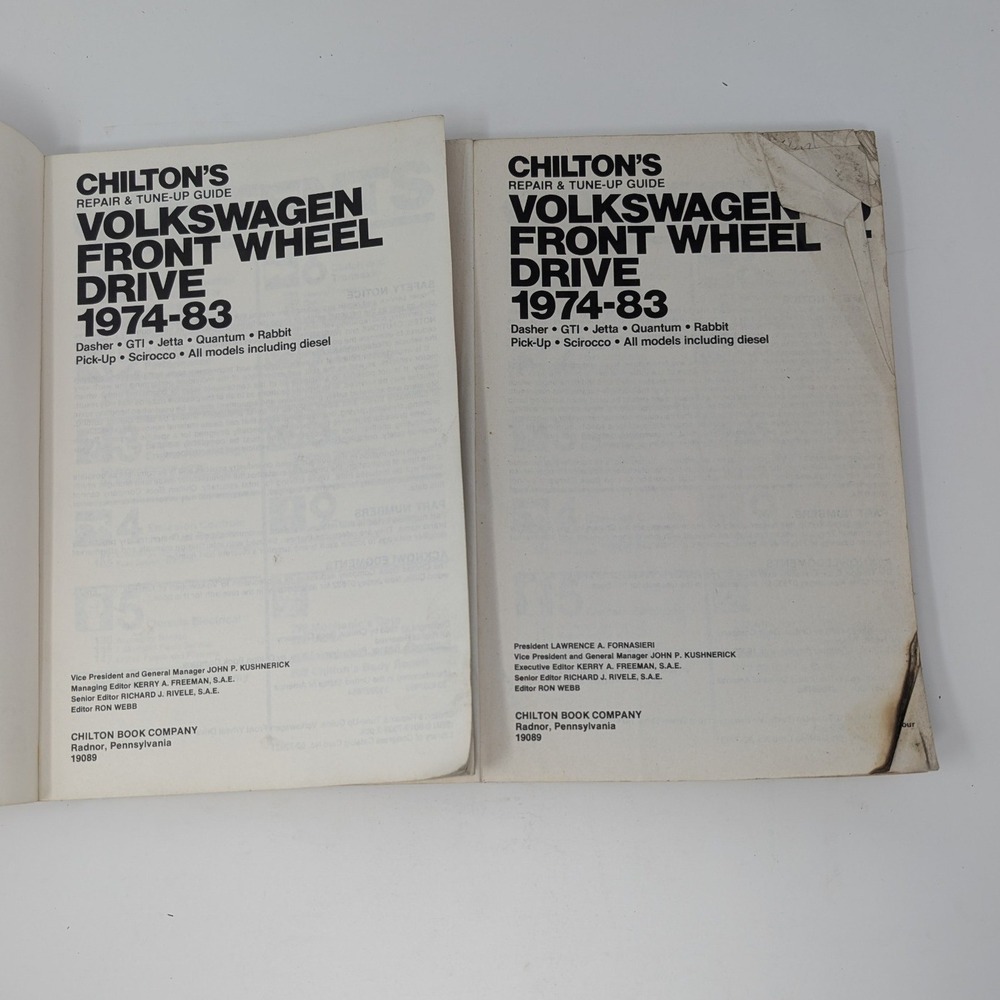 Chilton Volkswagen Front Wheel Drive 1974-83 Repair Manuals Rabbit GTI Jetta 2pk - Picture 5 of 13
